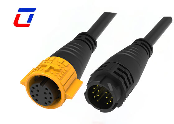 M19 Conector de cable impermeable de 14 pines IP67 Conector LED impermeable de señal