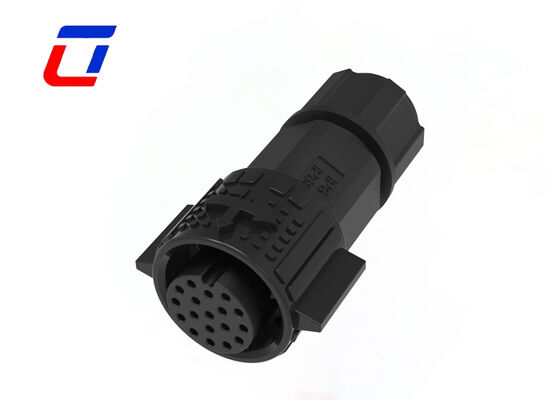 M19 18 pin Conector masculino conector femenino de nylon conector impermeable de bloqueo por empuje