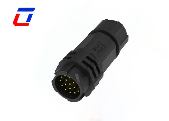 M19 18 pin Conector masculino conector femenino de nylon conector impermeable de bloqueo por empuje