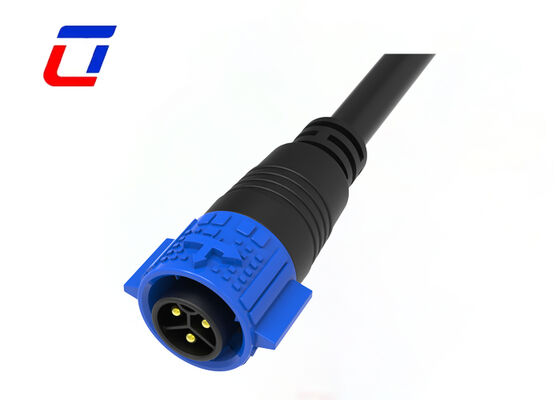 20A 3 Pin Power Cable Connector M19 DC Waterproof Quick Connector