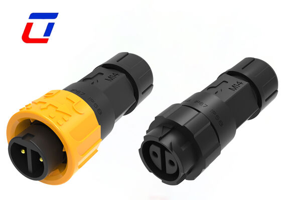 Conector impermeable de alta corriente M16 IP67 de 2 pines, conector rápido para automoción