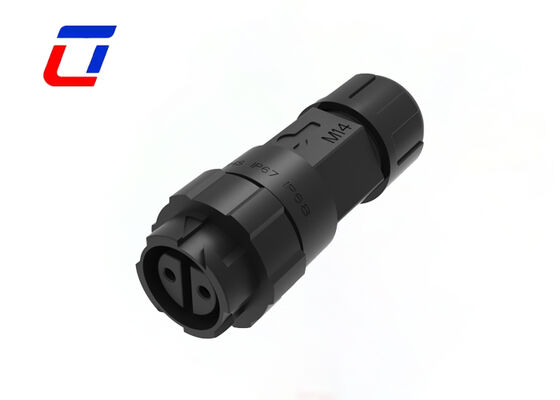Conector impermeable de alta corriente M16 IP67 de 2 pines, conector rápido para automoción