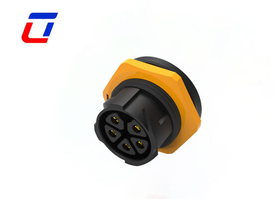 Conector de montaje en panel de 5 pines M25 Enchufe eléctrico rápido de nylon para sistema solar