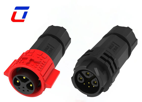 M19 Conector redondo Tipos de conectores de datos de potencia PA66 de plástico impermeable de 3+4 pines