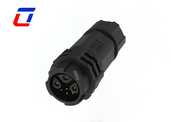 M19 Conector redondo Tipos de conectores de datos de potencia PA66 de plástico impermeable de 3+4 pines
