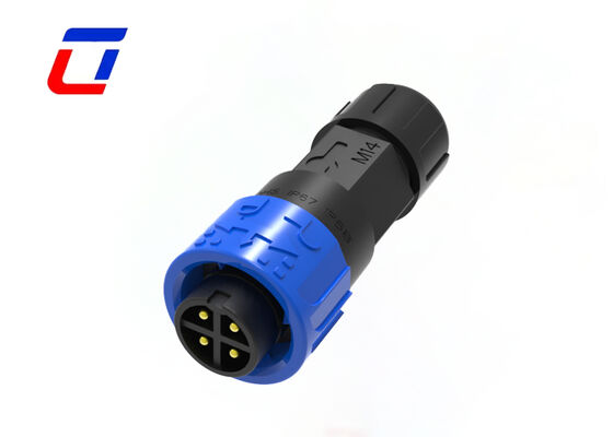 M16 Conector de 4 pines impermeable 10A IP67 de potencia calificada Conector de macho a hembra