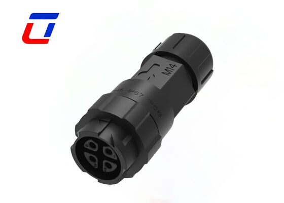 M16 Conector de 4 pines impermeable 10A IP67 de potencia calificada Conector de macho a hembra
