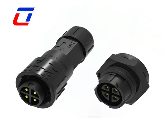 M16 Conector de 4 pines redondo, impermeable al aire libre, conector de macho a hembra 10A para alimentación