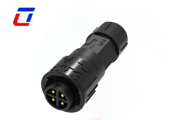 M16 Conector de 4 pines redondo, impermeable al aire libre, conector de macho a hembra 10A para alimentación