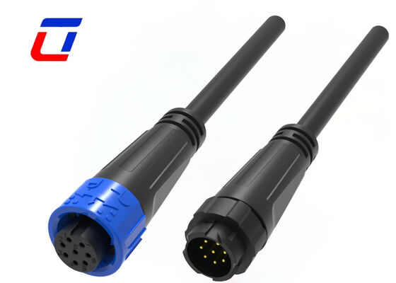 Conectores de cable de bajo voltaje M16 de 8 pines, impermeables, autoblocantes, industriales, para señal
