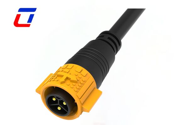 20A M19 Conector impermeable de 3 pines Conector de alimentación de alta corriente de autobloqueo