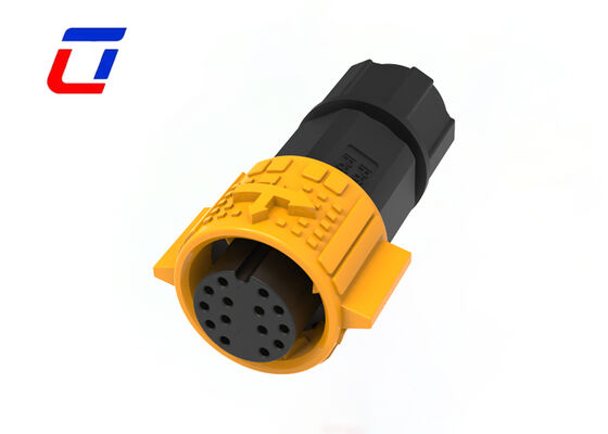 Conector impermeable circular M19 de baja corriente OEM con bloqueo a presión de 14 pines para datos