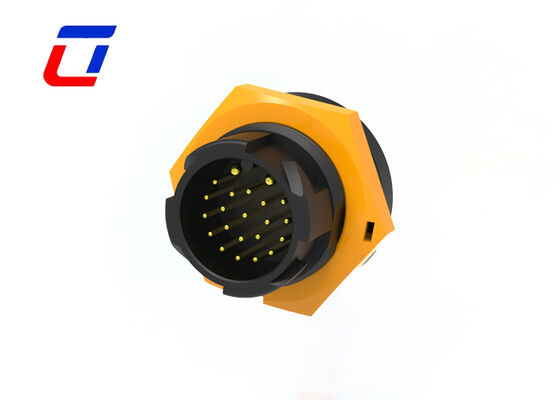 M19 Conectores impermeables 2+20 de varios pines PA66 Conector de cable de datos de alimentación impermeable