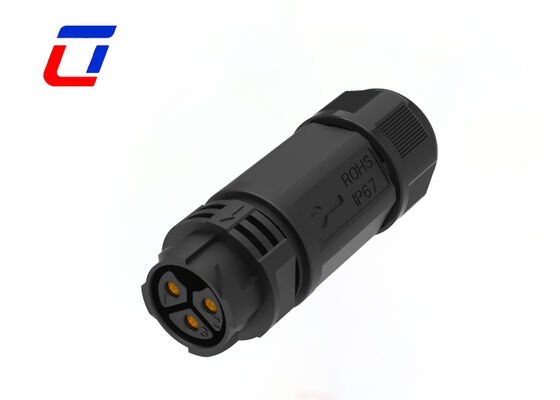 M25 3 pin 50A Conector macho a hembra IP67 Conectores eléctricos impermeables 600V