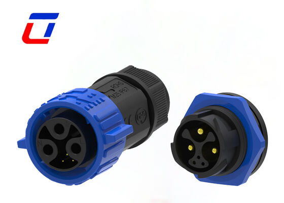 Conector automotriz de bloqueo rápido M25 3+3 pines resistente al agua ODM Tipos de conectores redondos