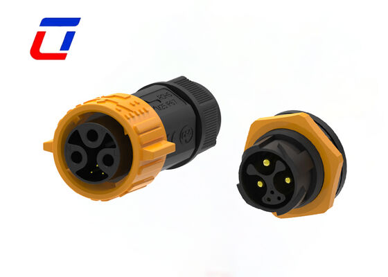 Conector automotriz de bloqueo rápido M25 3+3 pines resistente al agua ODM Tipos de conectores redondos