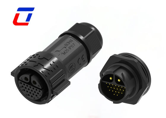 M25 2+20 Conector de cable de polo de liberación rápida IP67 Conectores de cable solar a tablero
