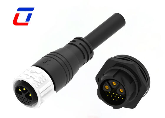 M25 Conectores impermeables de 3+13 pines para iluminación de paisajes Conectores de cables exteriores Mayoristas