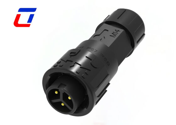 M16 3 Conector de cable impermeable de núcleo de conectores de energía de cobre recubiertos de oro de bloqueo rápido de CC