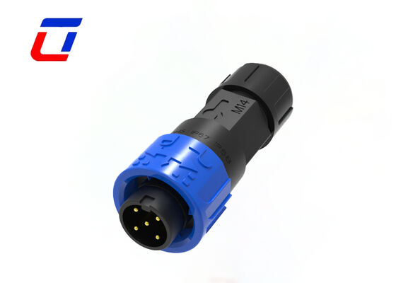 10A M16 Conectores eléctricos de 4 pines Push Locking Exterior Conector de cable a tablero