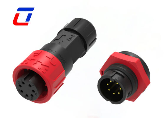 Tamaños circulares del conector hembra-varón de los conectores LED de la baja tensión del Pin 300V de IP67 M16 7