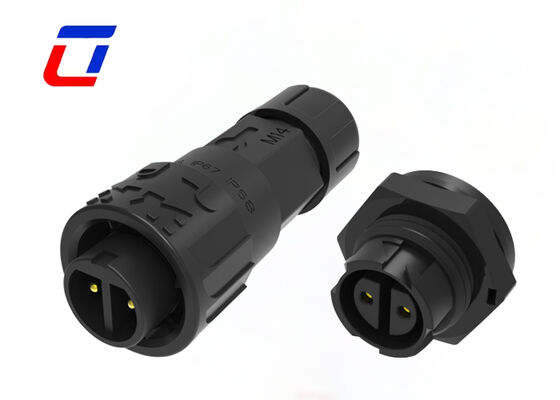M16 10A IP67 conectores impermeables con cerradura rápida conector de mujer a hombre para alimentación