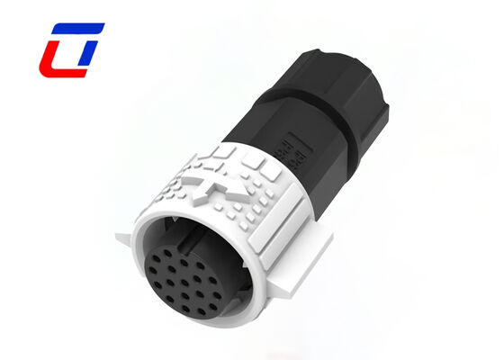 Conector de datos de cable M19 de 18 pines de liberación rápida IP67 A prueba de agua 300 voltios