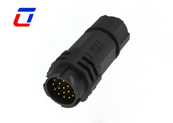 Conector de datos de cable M19 de 18 pines de liberación rápida IP67 A prueba de agua 300 voltios