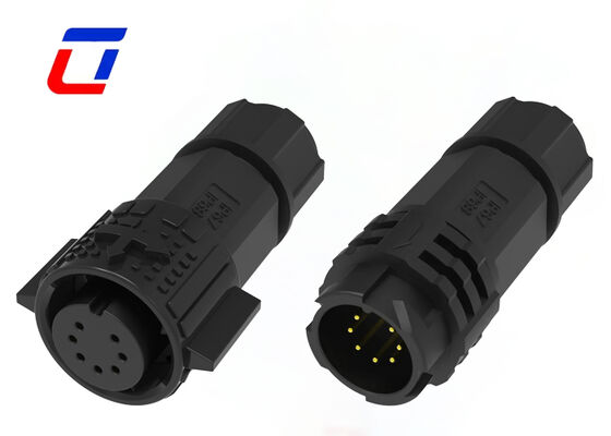 Conectores de iluminación exterior M19 300V con certificación CE Conector impermeable circular de 7 pines