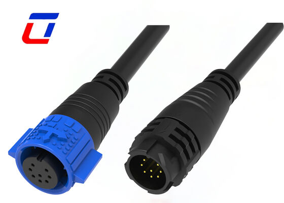 Conector de datos de 8 pines de 300V M19 Conexores de alambre impermeable automotriz de bloqueo rápido