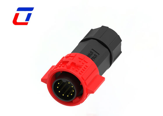 Conector de datos de 9 pines IP67 impermeable a oro M19 Tipo de conector de cable a tablero