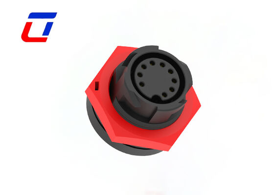 Conector de datos de 9 pines IP67 impermeable a oro M19 Tipo de conector de cable a tablero