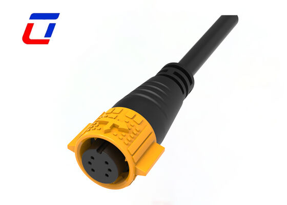 M19 Conectores de cable masculino a femenino OEM Conector de 6 pines a prueba de agua de 300V para datos