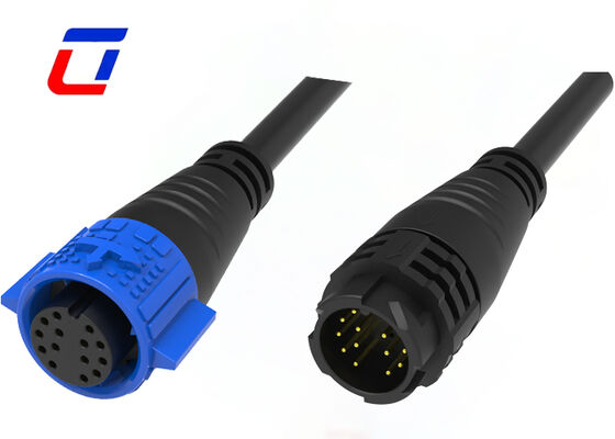 M19 300V Conector rápido de control de LED moldeado de 14 pines Conector de cable exterior impermeable