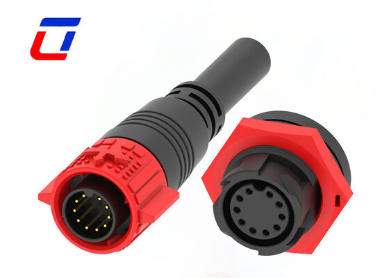 M19 IP67 Conector de datos impermeable masculino femenino PA66 10 pin ODM