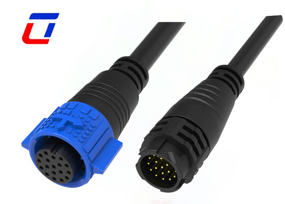 M19 IP67 Conector de cable de 18 pines Conector rápido impermeable para equipos de comunicaciones