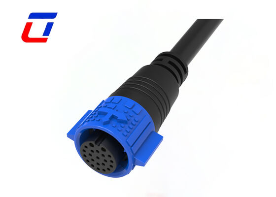 Conectores de cable moldeado M19 de 2+20 pines Conector de datos de energía industrial impermeable fabricado en China