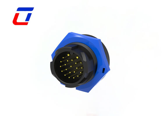 Conectores de cable moldeado M19 de 2+20 pines Conector de datos de energía industrial impermeable fabricado en China
