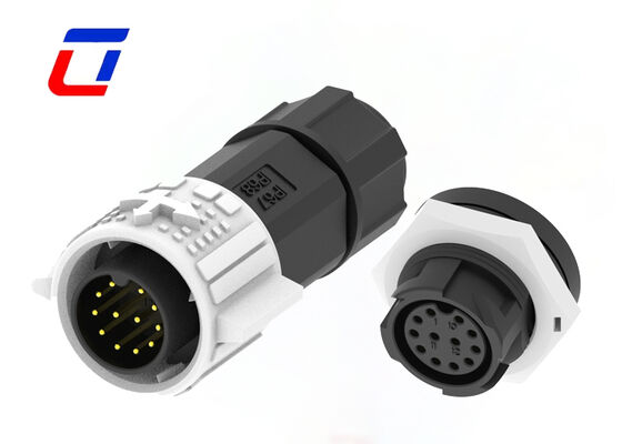 Conector circular de baja corriente M19 de cable a tablero Conectores de automóviles impermeables de 12 pines
