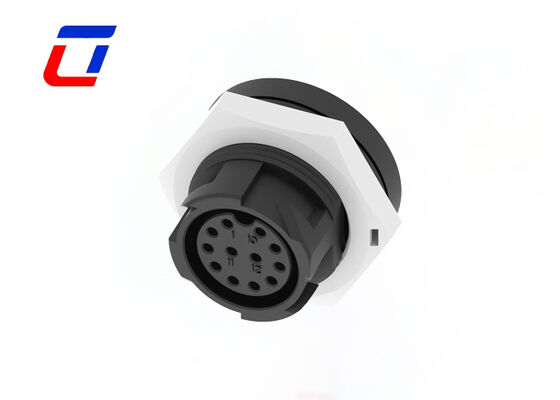 Conector circular de baja corriente M19 de cable a tablero Conectores de automóviles impermeables de 12 pines