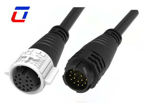 M19 16 Pin Signal Conector macho Conector hembra Revestido de oro Conectores IP67 Impermeables