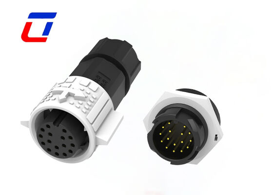 M19 16 Pin Signal Conector macho Conector hembra Revestido de oro Conectores IP67 Impermeables