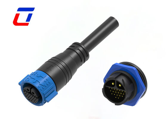 PA66 2+20 Pin M25 Conector de señal de alimentación Conector LED resistente al agua para exteriores Fabricante