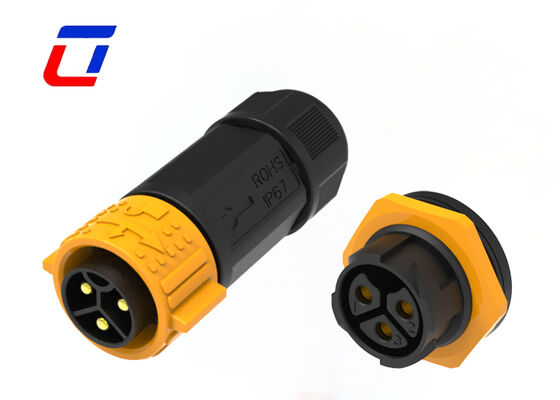 Cable del Pin 50A de M25 3 para subir al conector impermeable al aire libre de la cerradura rápida del conector de alimentación IP67