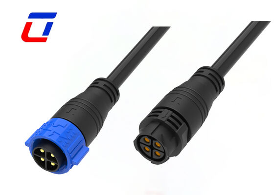 M25 4 Pin 50A Industrial Waterproof Power Connector IP67 Molded Cable Connector