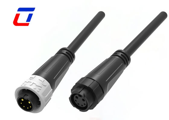 UL94-V0 M16 2+4 Multi Pin Conector macho Conector femenino Conector de cable IP67 de bloqueo por empuje