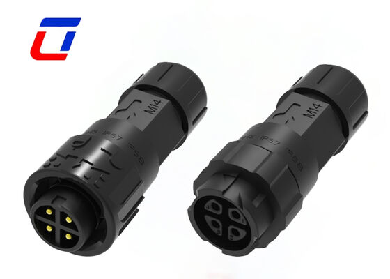 10A M16 Conector de 4 pines de hombre a mujer Conector de alimentación impermeable IP67 de buena calidad