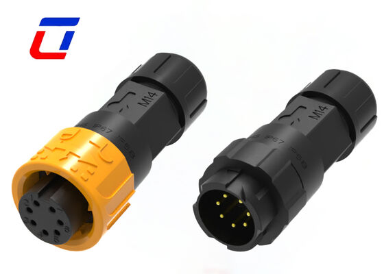 300V M16 7 Pin Waterproof Connector Push Locking Male Female Cable To Cable/Board Connectors