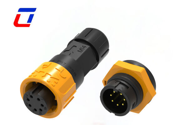 300V M16 7 Pin Waterproof Connector Push Locking Male Female Cable To Cable/Board Connectors