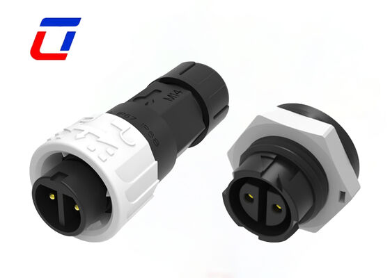 IP67 M16 10A Conectores impermeables de 2 pines ODM Conector de alimentación de cable circular de bloqueo por empuje